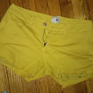 Yellow booty shorts